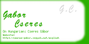 gabor cseres business card